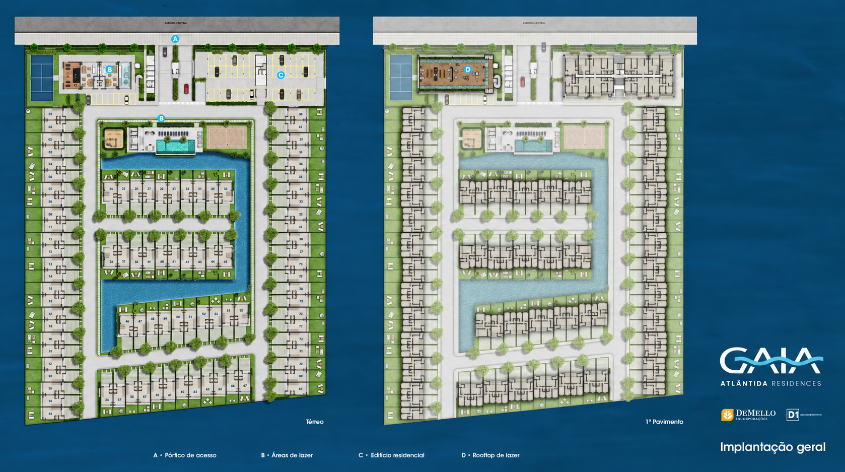 Gaia Atlântida Residences Casas prontas — Planta 1